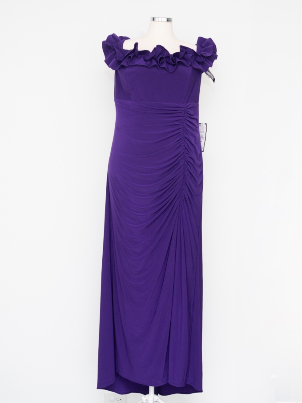 XSCAPE - Ruched Off-Shoulder Gown - Picture 2 of 12